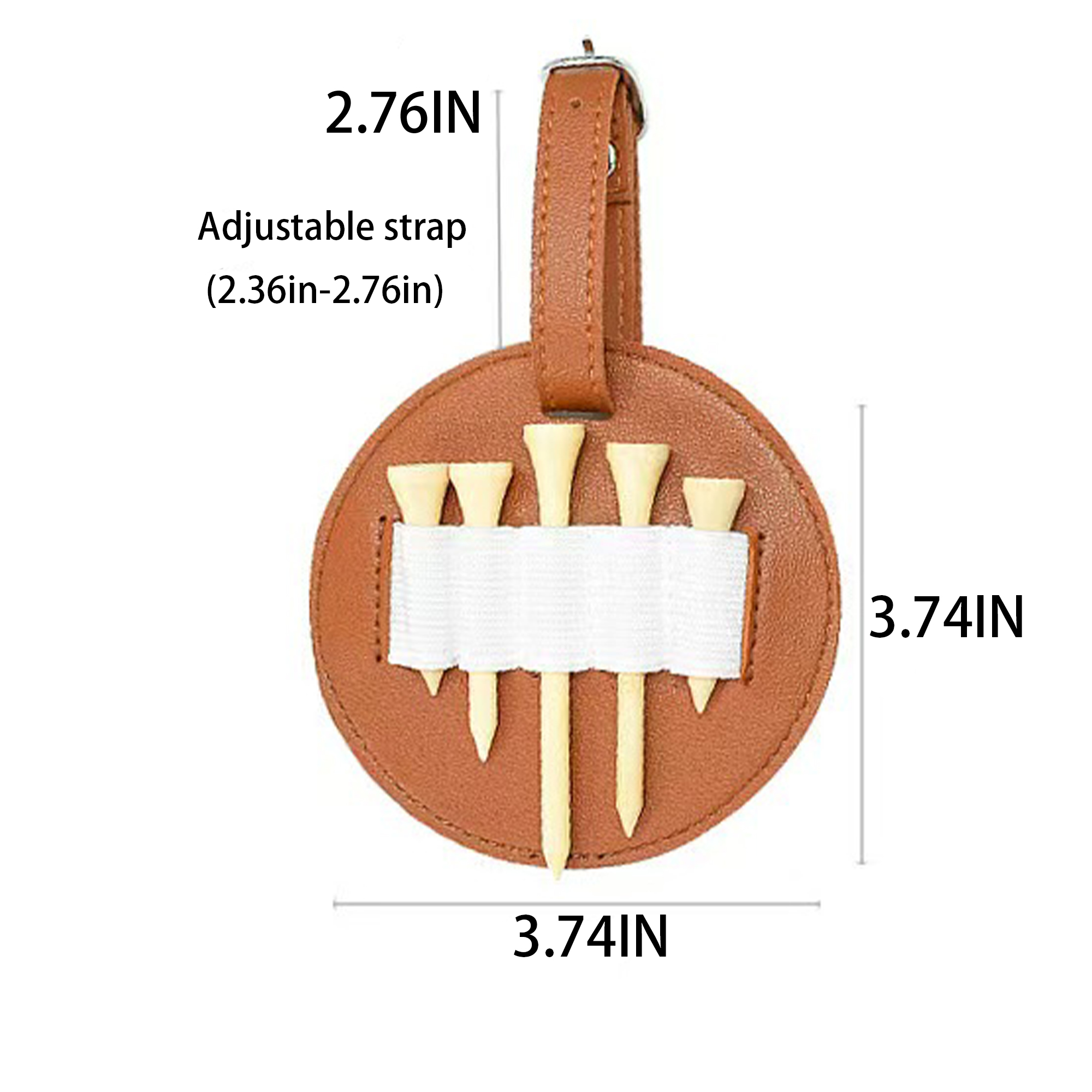 Leather Customizable Golf Tee Holder 1