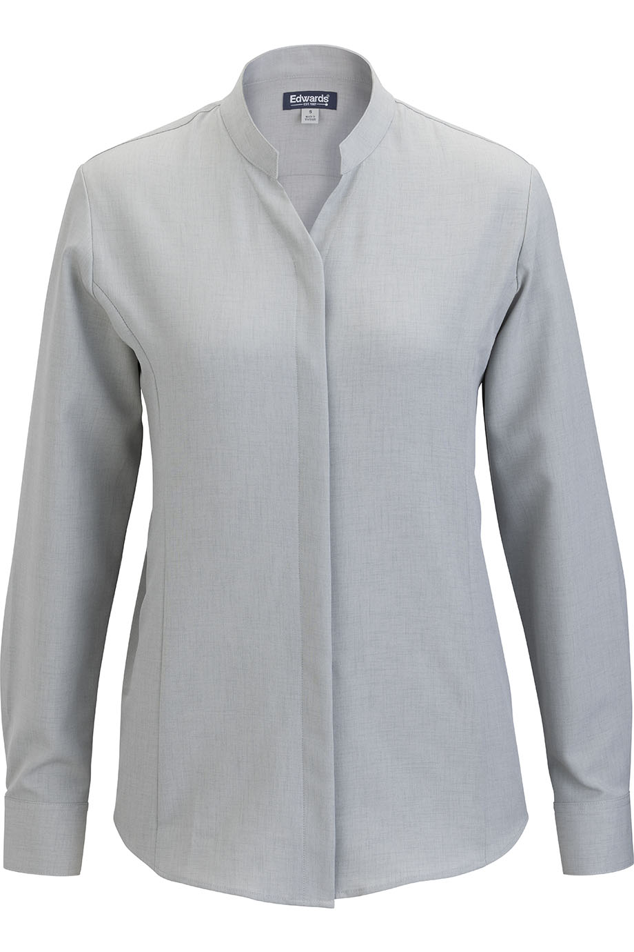 Flexbatiste Stand Up Collar Long Sleeve Ladies Shirt