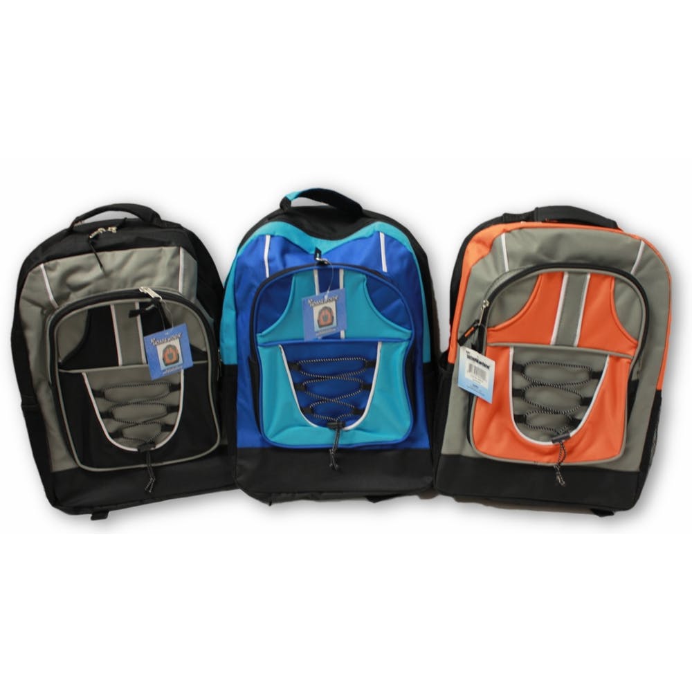17" Classic Bungee Backpacks - 3 Assorted Colors 2