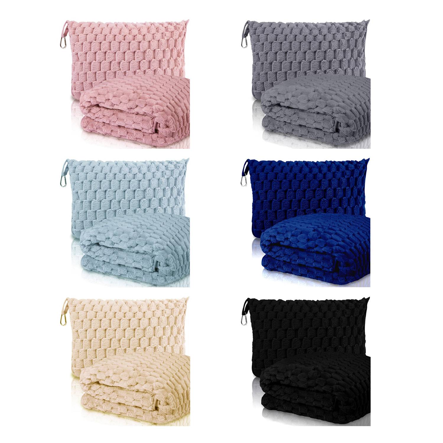 Flannel Storage Foldable Outdoor Airplane Bag Travel Blanket 4