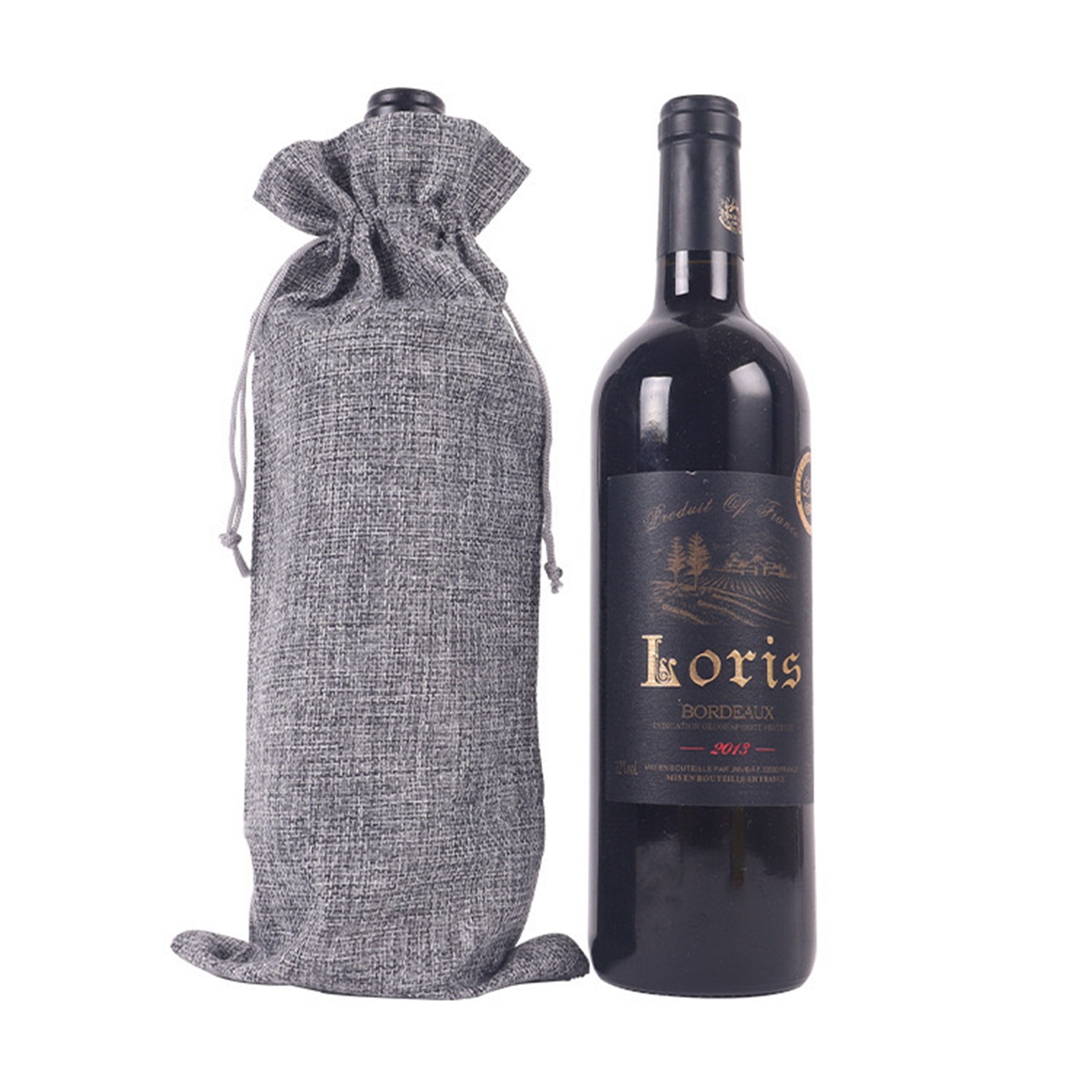 Linen Wine Gift Bag 2