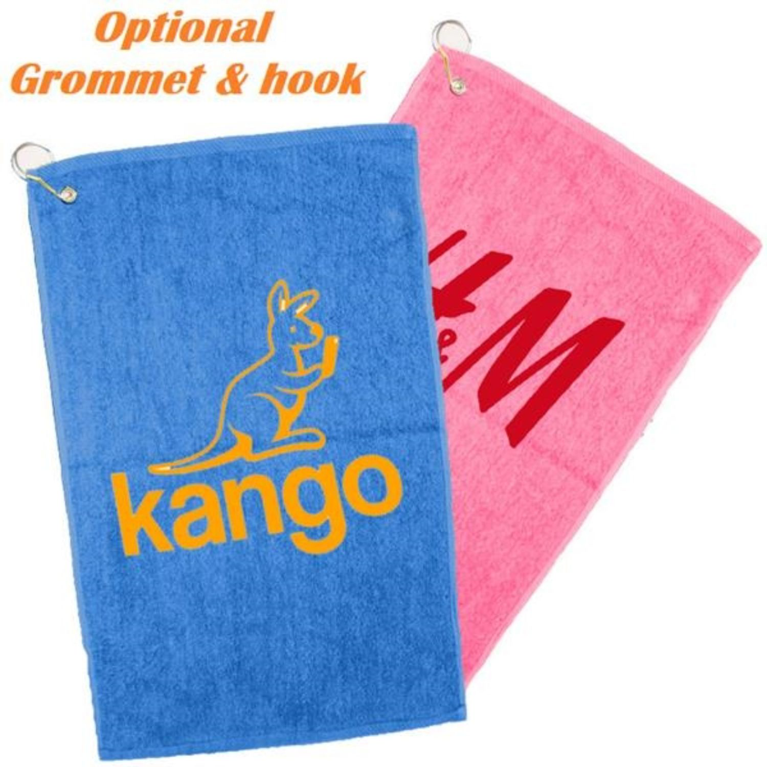 Velour Golf Towel w/ Dobby Border Hem & Custom Logo 16"x 25" 2