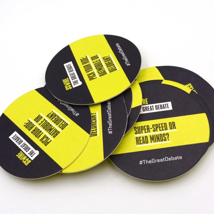 3.5" Round Pulpboard Coaster 6