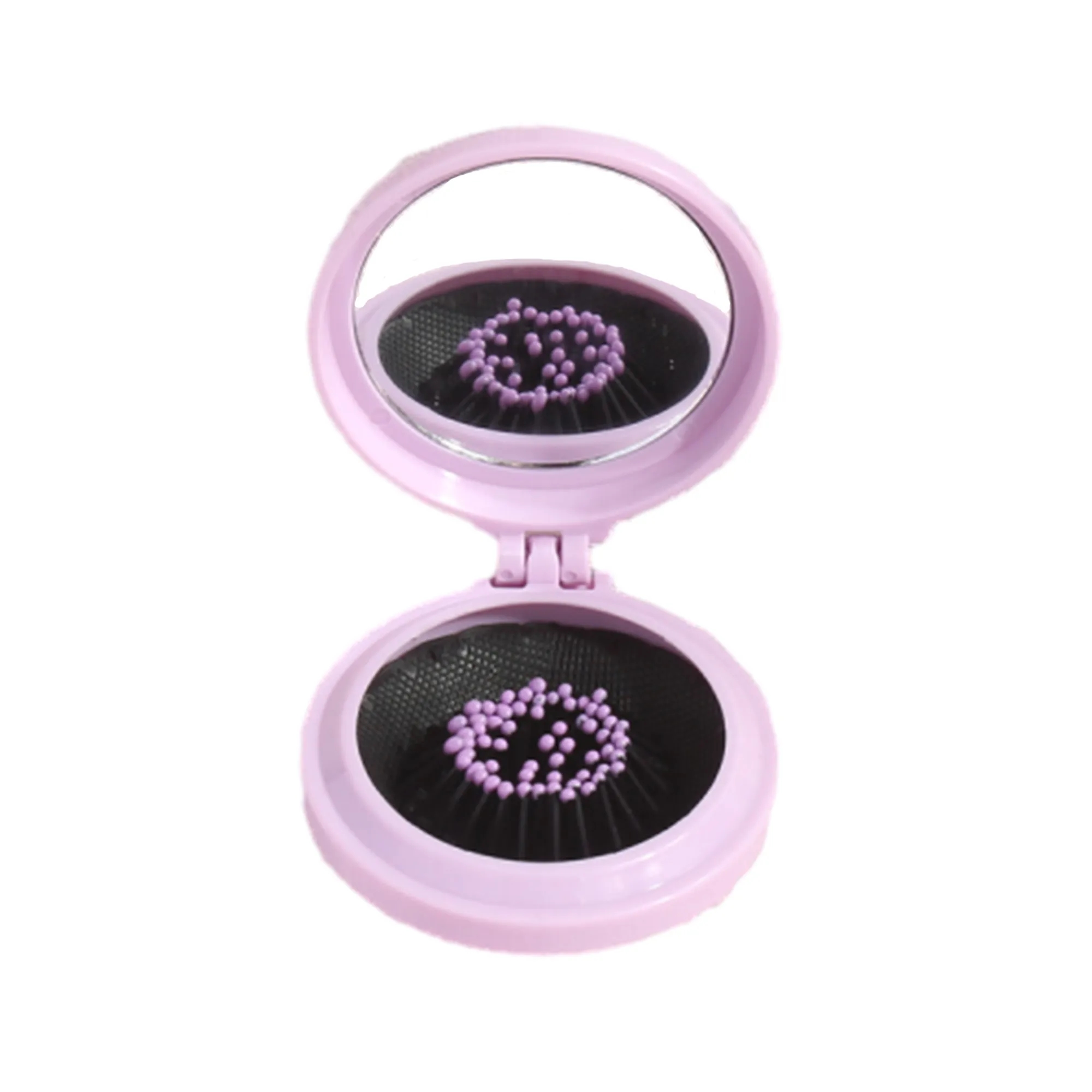 Folding Travel Round  Mirror Hair Comb 5