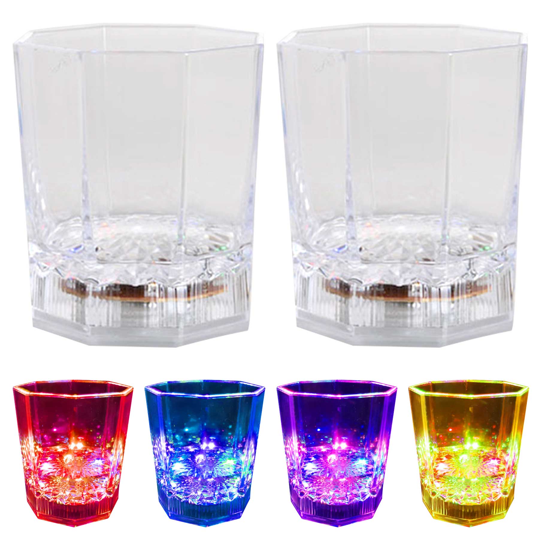 8 oz. Rocks Glass w/ Flashing LED Lights 2