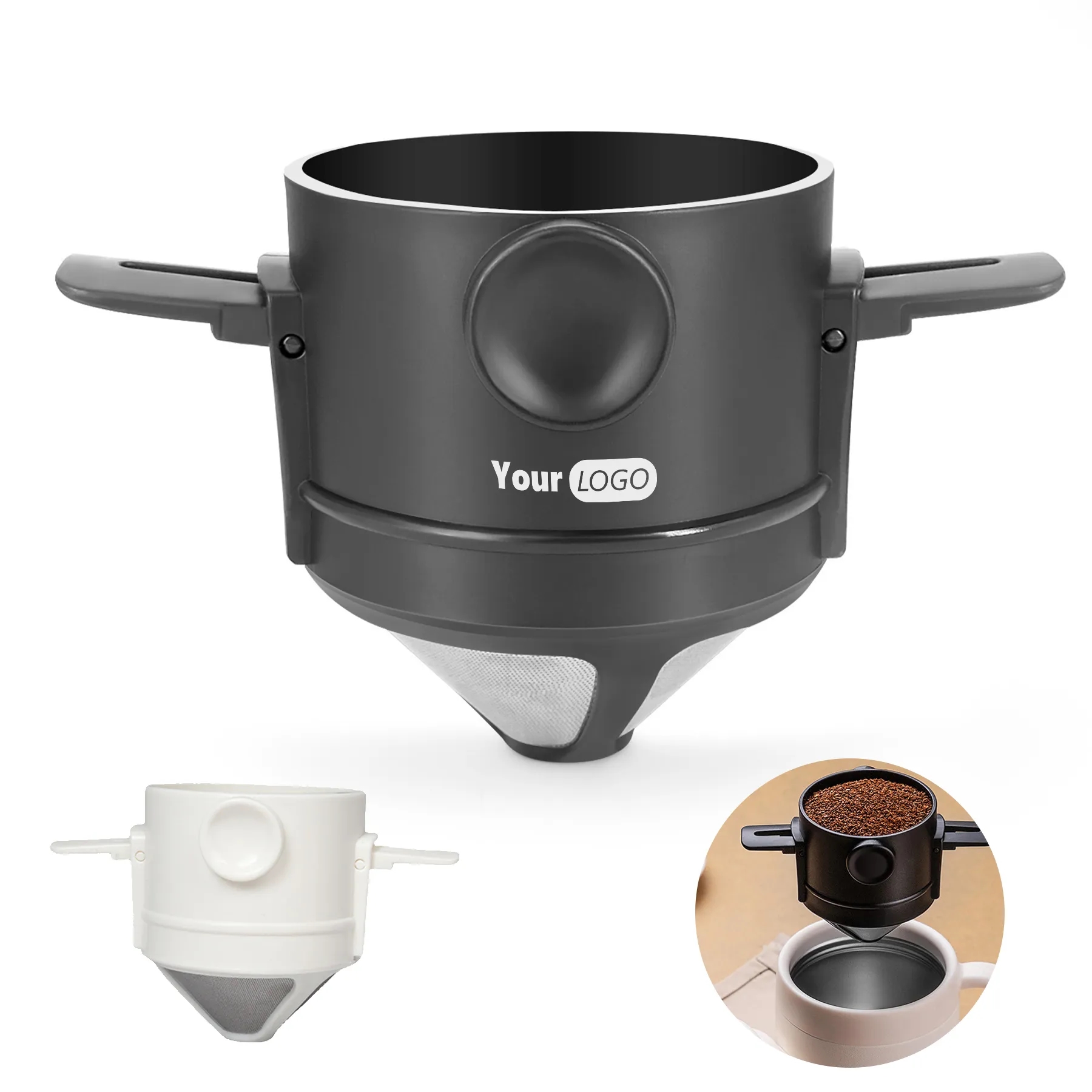 Stainless Steel Filter Free Coffee Funnel 3