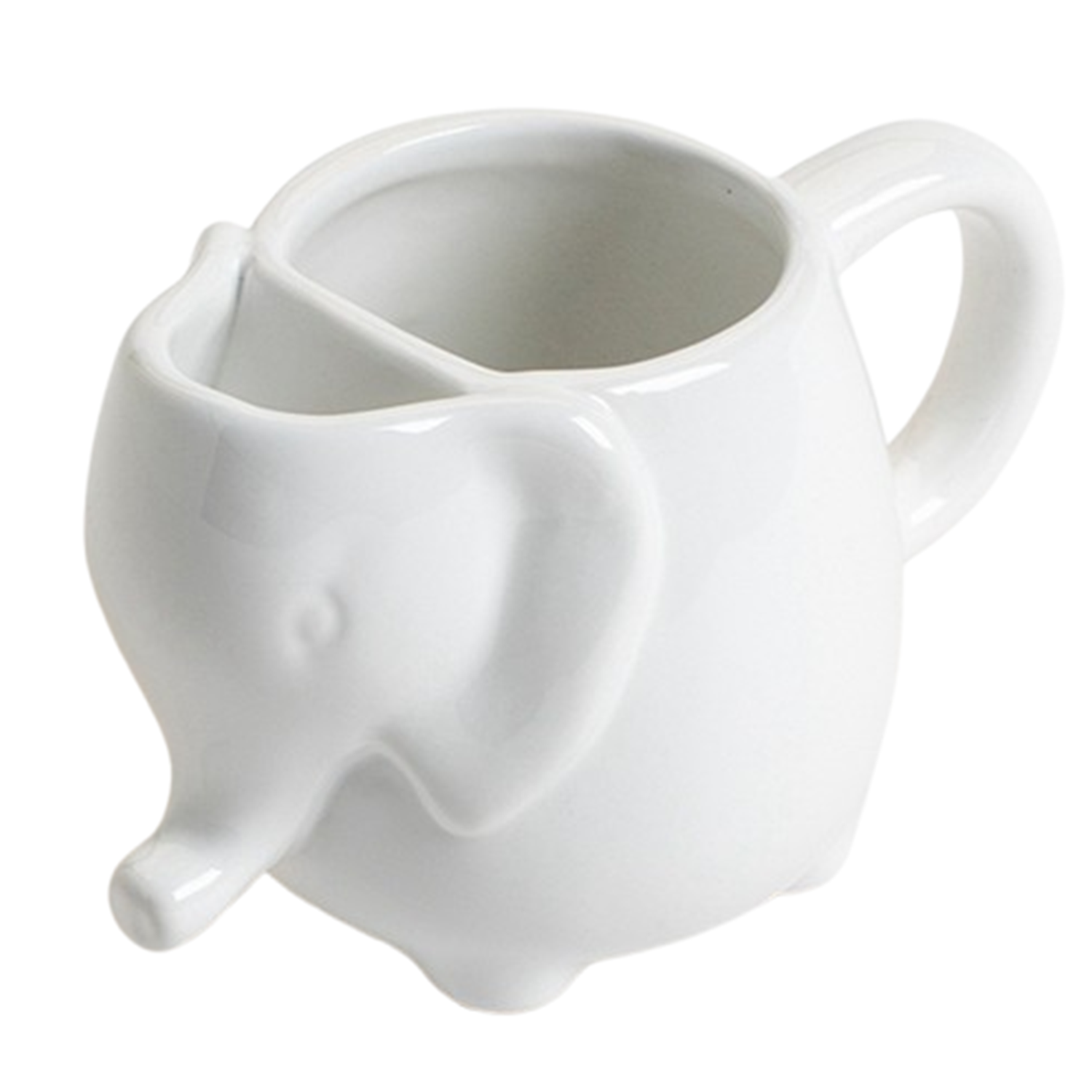 15oz Elephant Shaped Ceramic Mug w/ Tea Bag Holder 5