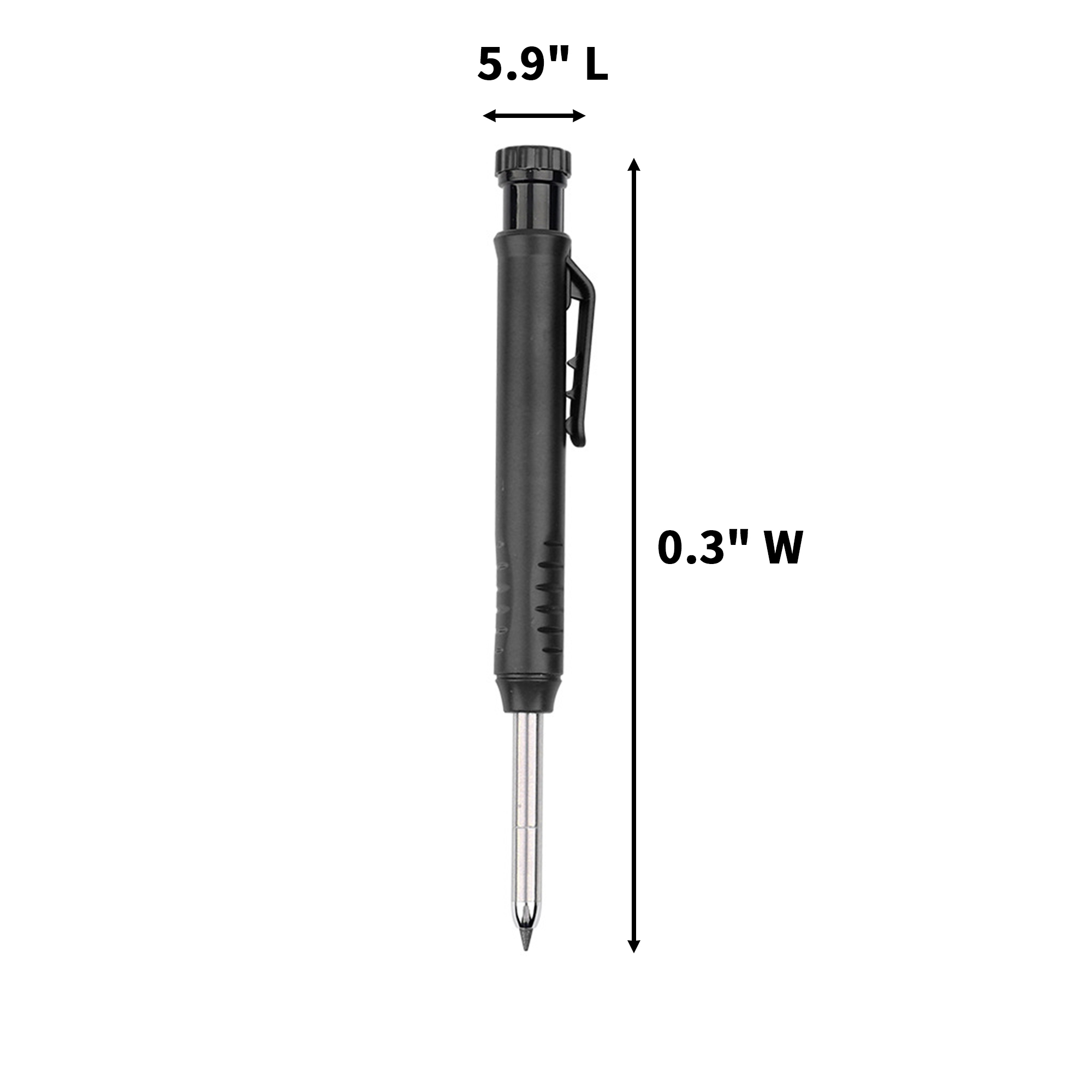 Hexagonal Carpenter Marking Pencil With Needle Nose Tip 5.9" Length x 0.3" Width 2