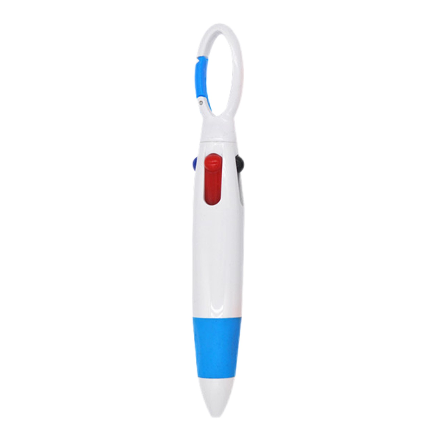 4 In 1 Multi Color Plastic Ballpoint Pen W/ Hanging Buckle 4