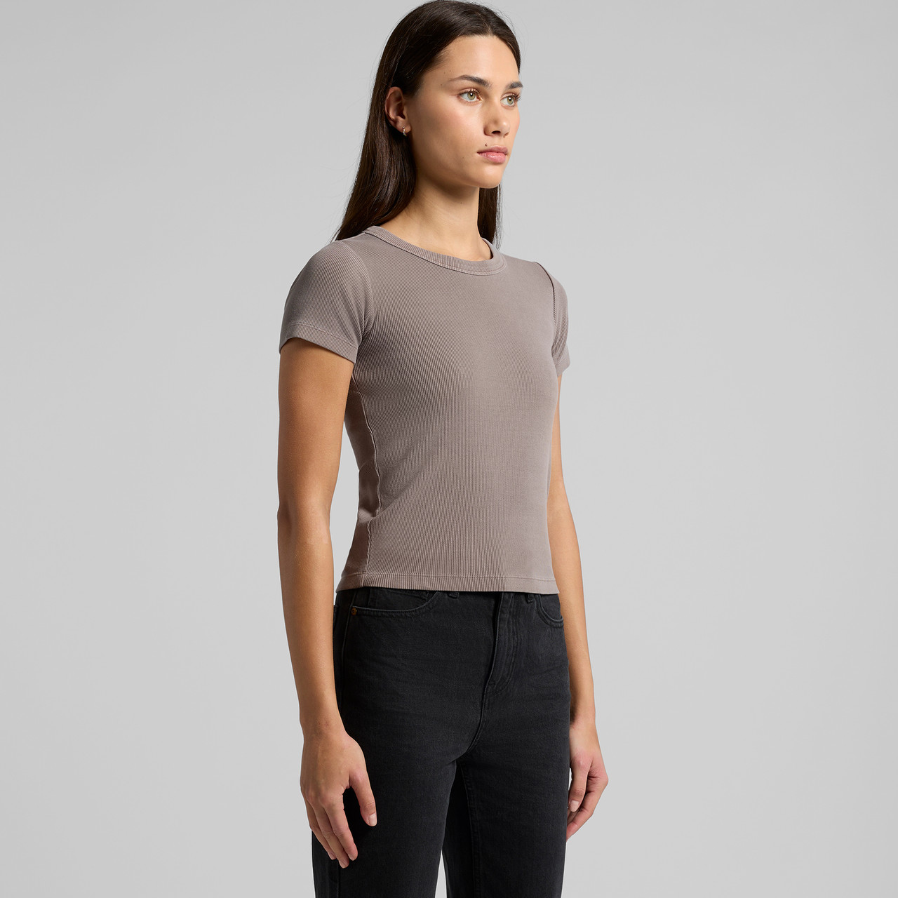 Wo's Faded Organic Rib Tee | 4036 6