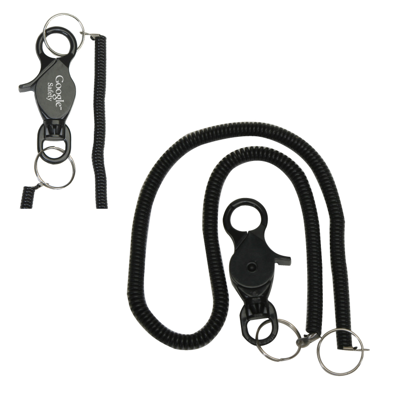 "Lobster" Clip w/20" Long Coil Keyring 1