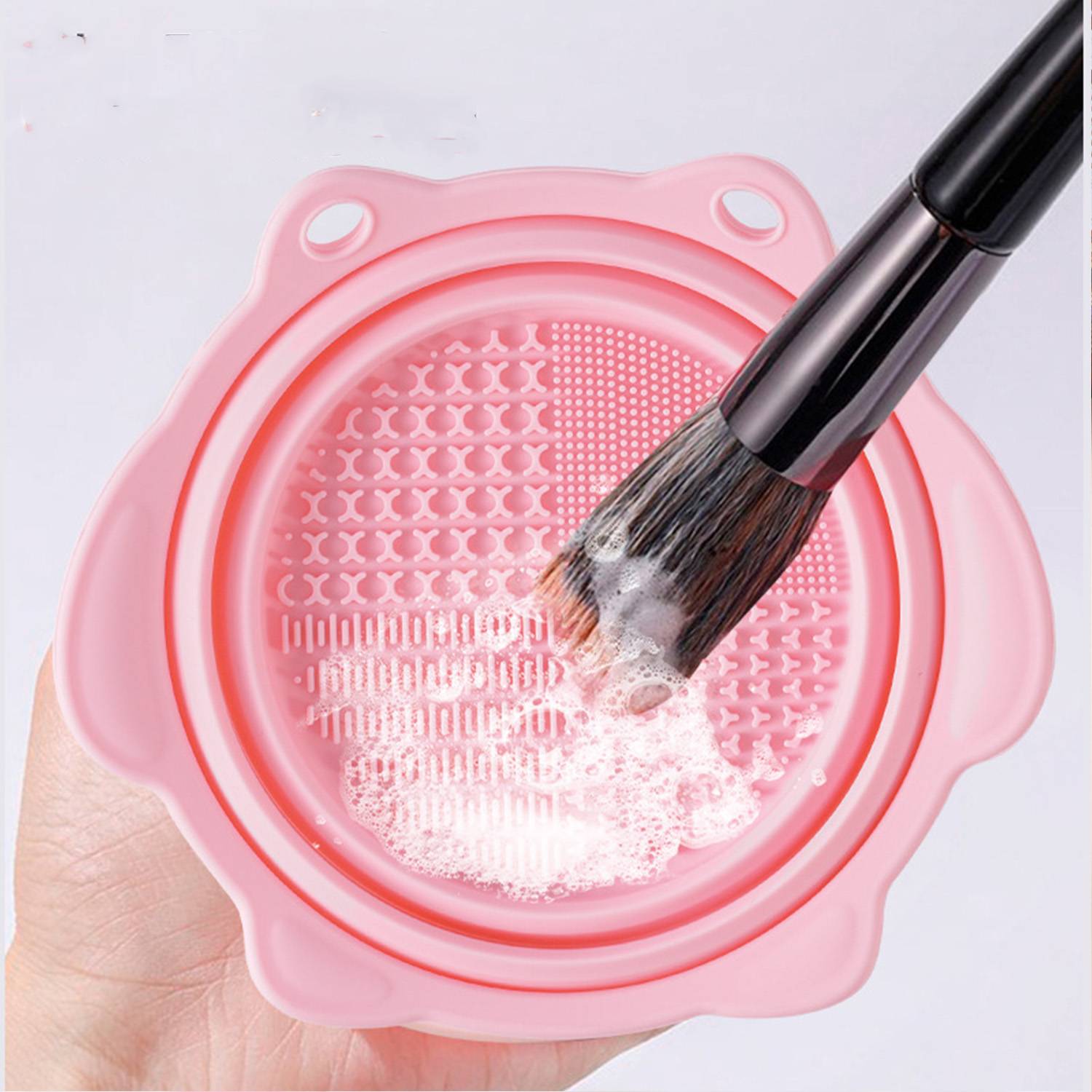 Silicone Makeup Brush Cleaner Bowl Portable Cleaning Tool 7