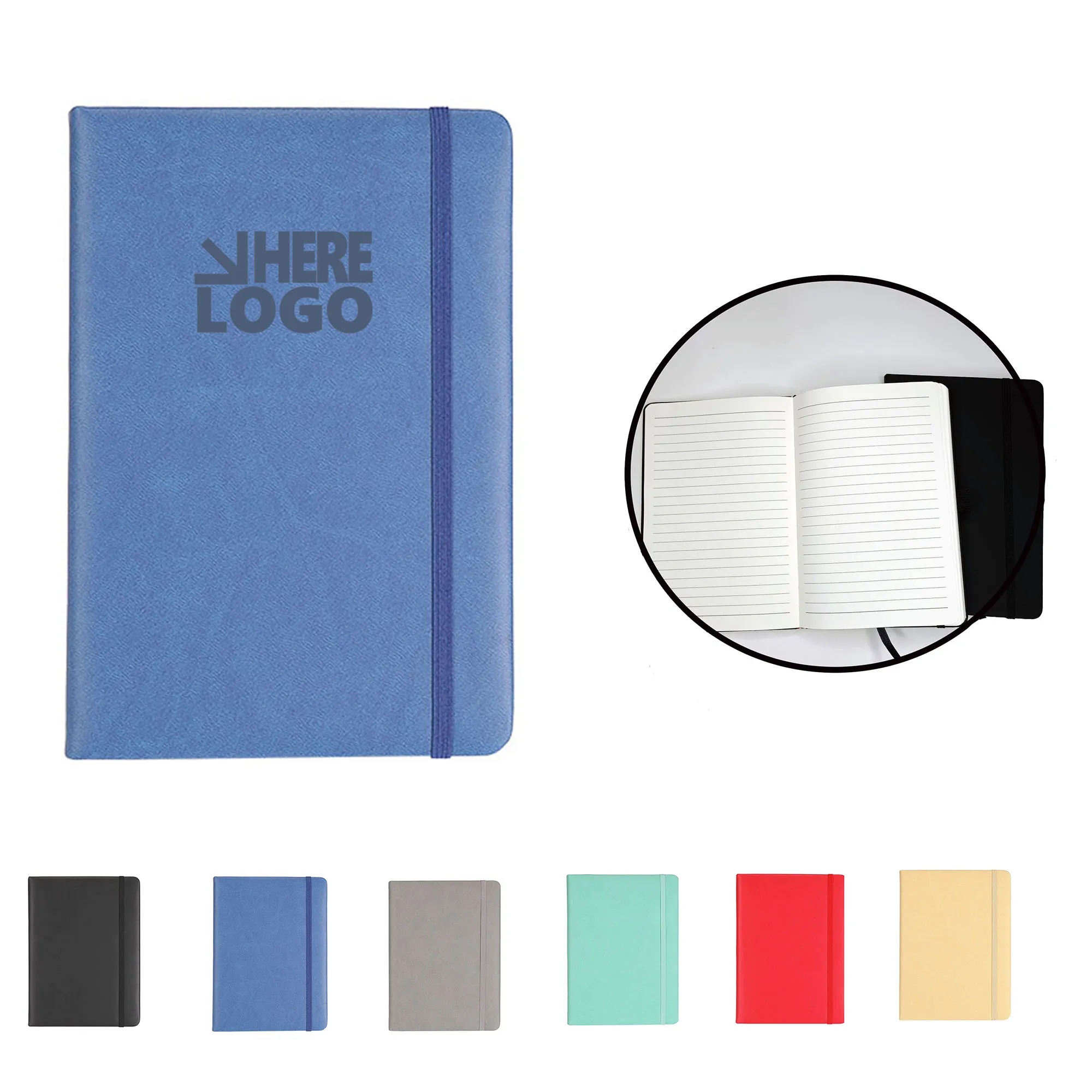 A5 Lined Journal Notebooks With Pen Loop 6