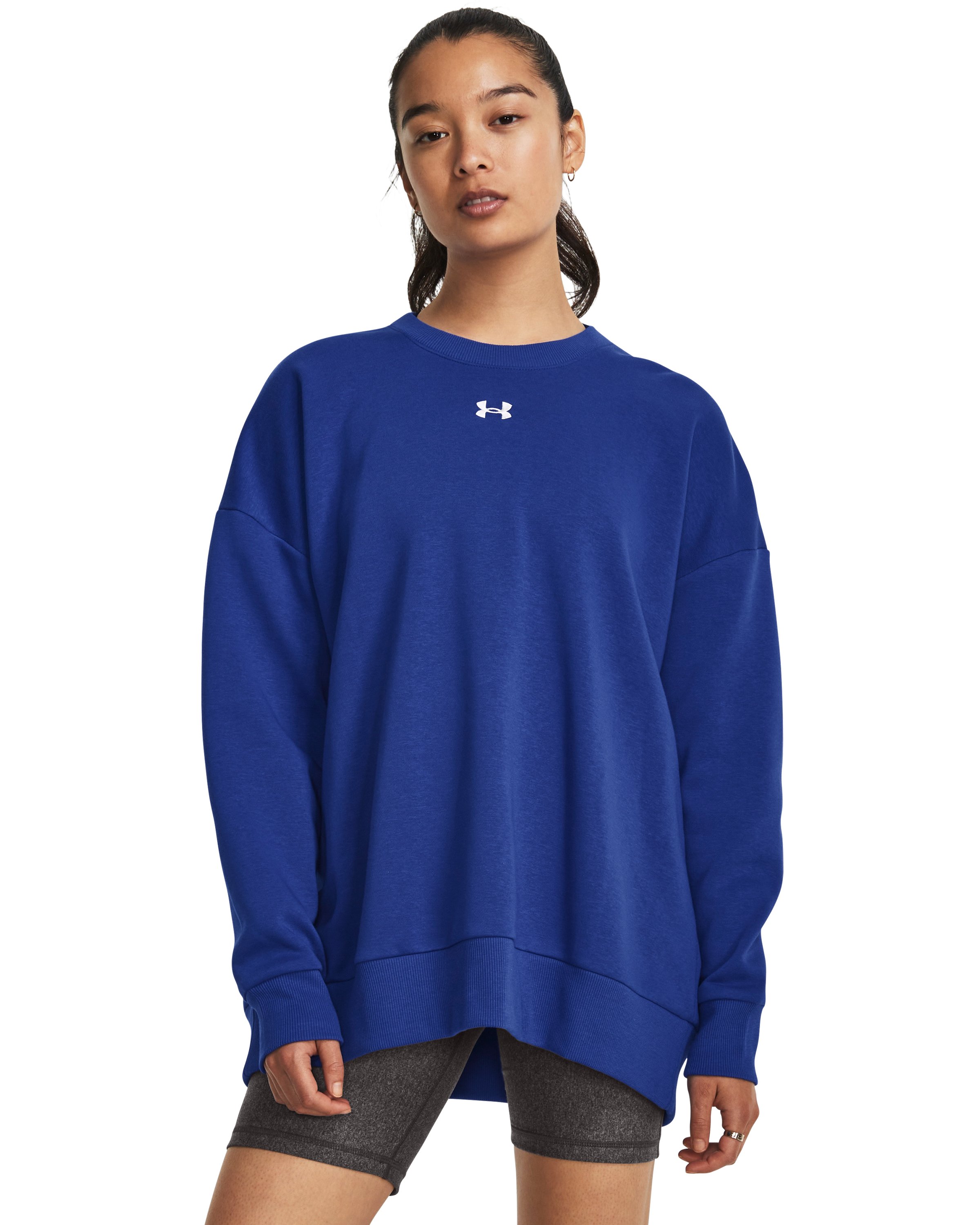 UA Rival Fleece Oversized Women's Crew, custom hoodie or sweatshirt with logo imprint 5