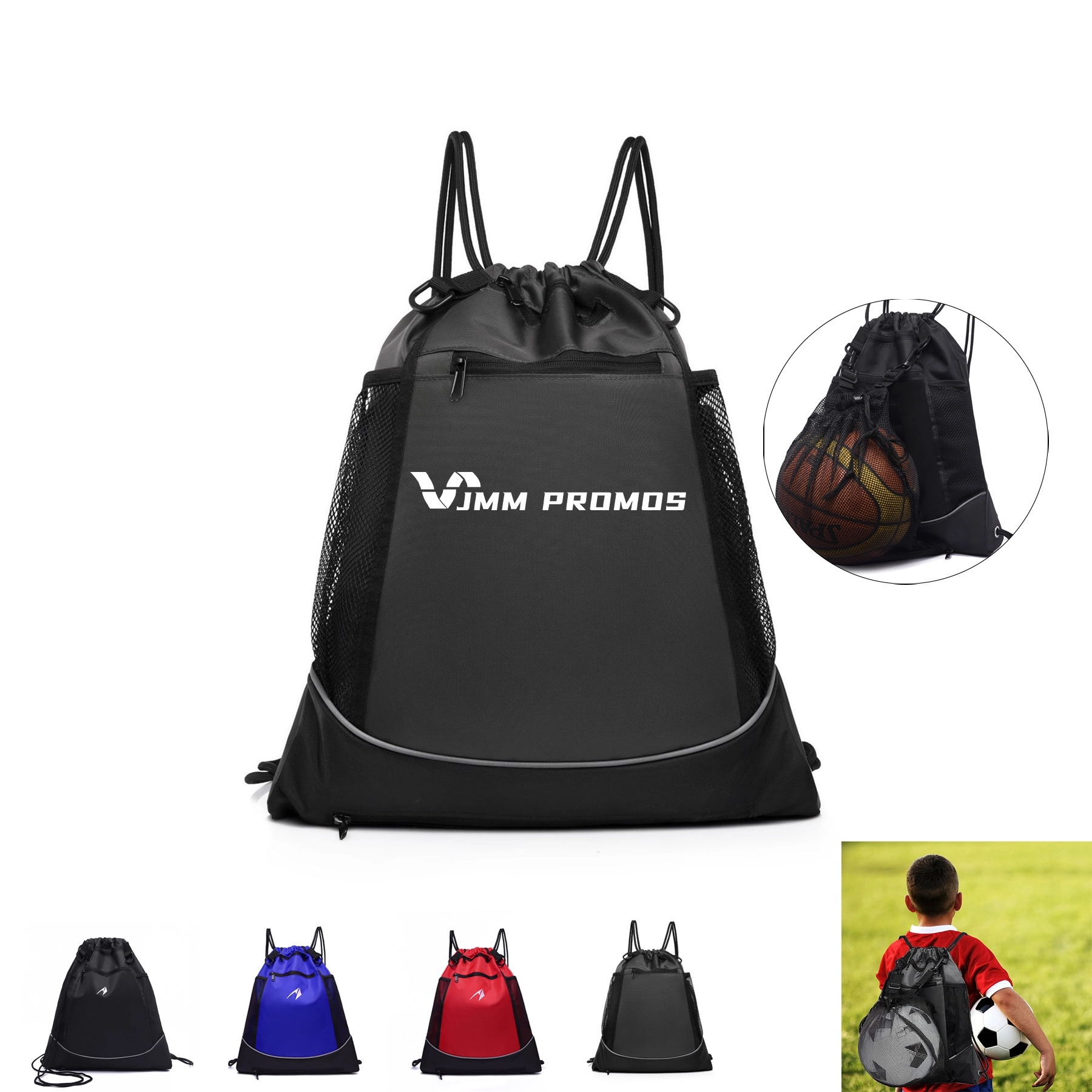 Drawstring Basketball Backpack For Boys 1