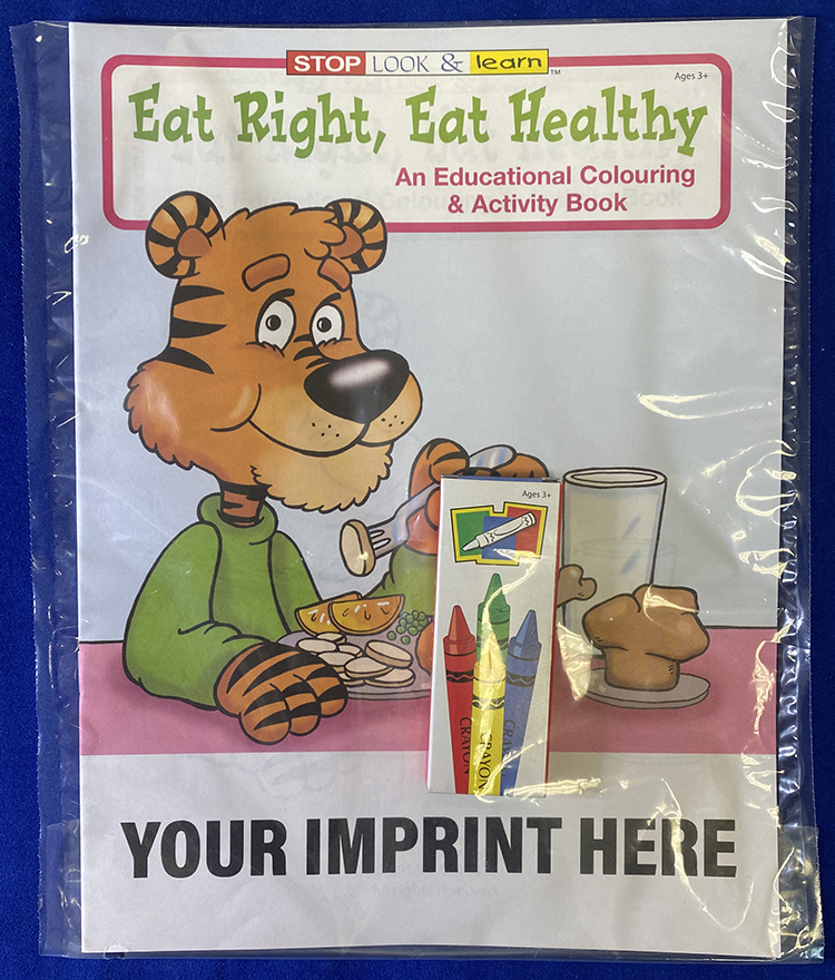COLORING SET - Eat Right, Eat Healthy Coloring Book Fun Pack 7