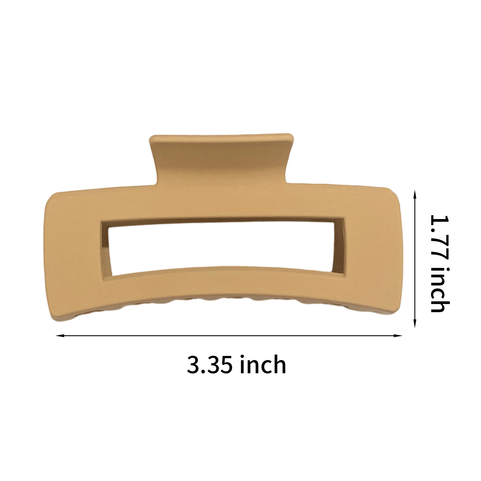 Matte Plastic Square Hair Clip With Strong Spring 4