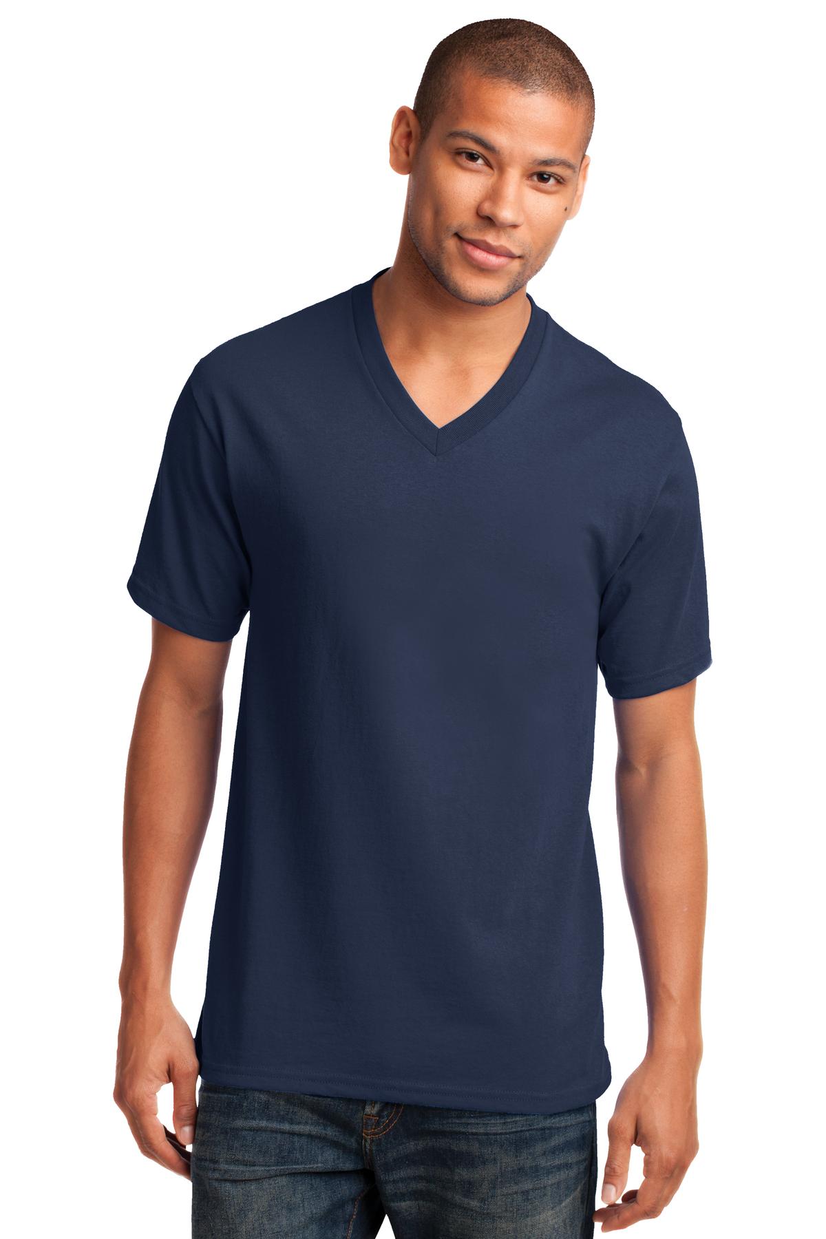 Port & Co Core Cotton V-Neck Tee. PC54V 1