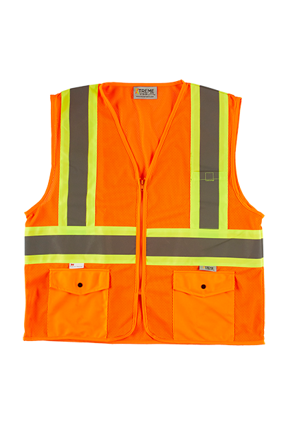 Xtreme Visibility DOT Class 2 Contrast Stripe Zip Vest 4