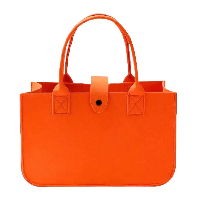 Solid Color Felt Tote Storage Bag 3