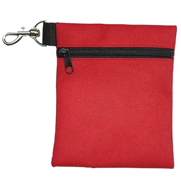 Tee Bag Holder with Metal Lobster Claw Clip - Golf Accessory 4