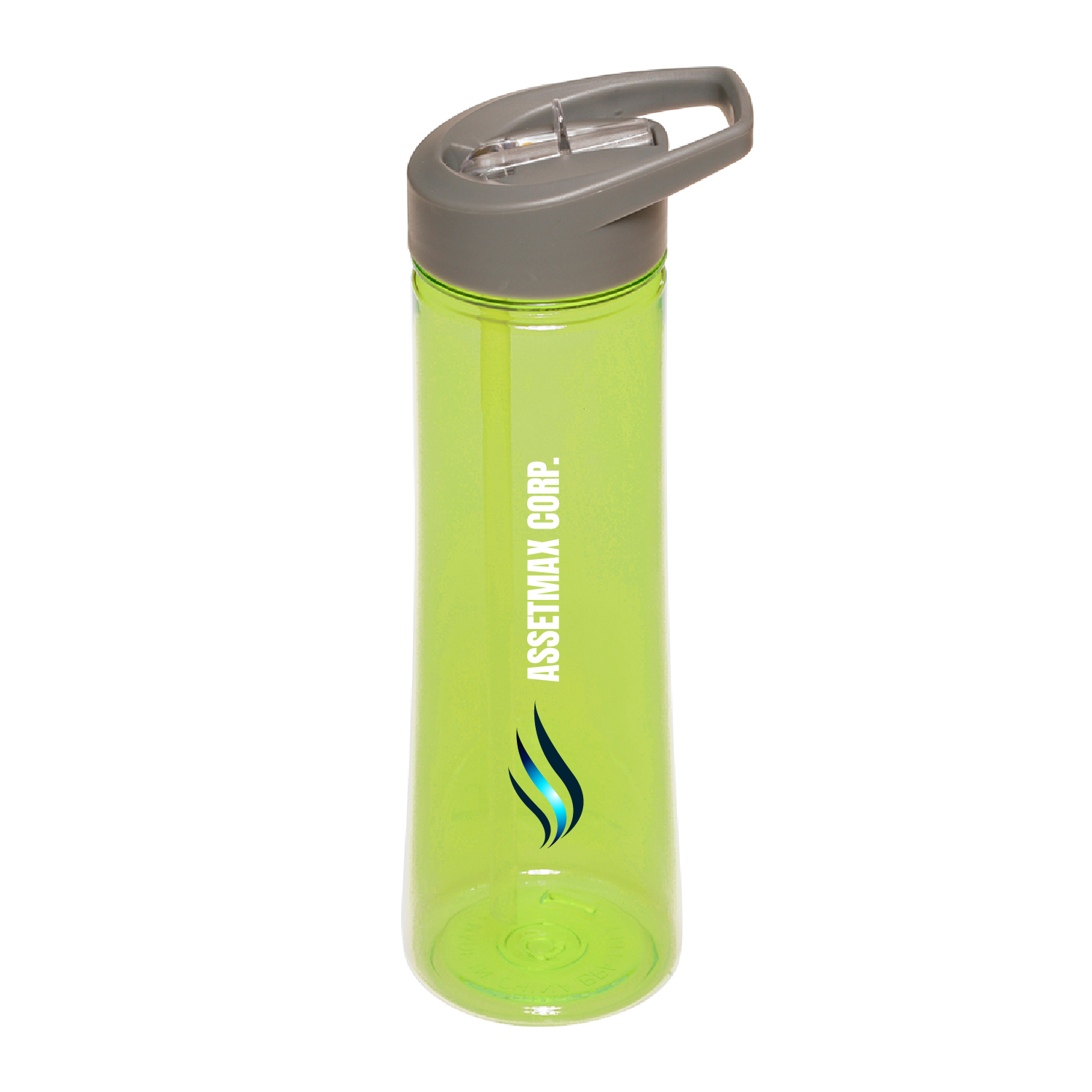 22 oz. Aqua Plastic Sports Water Bottle (Full Color Imprint) 3