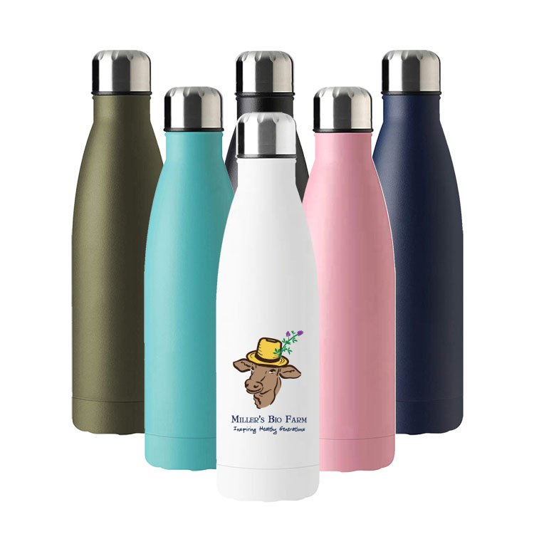 17 oz. Vacuum Stainless Steel Cola Shape Bottle, custom water bottle with logo imprint 4