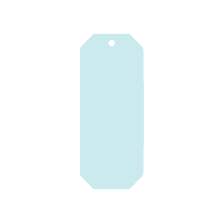 Promo Tag Card Stock 12 pt 01 - 15 sq in White (Stock Shape #) Digital Print 11