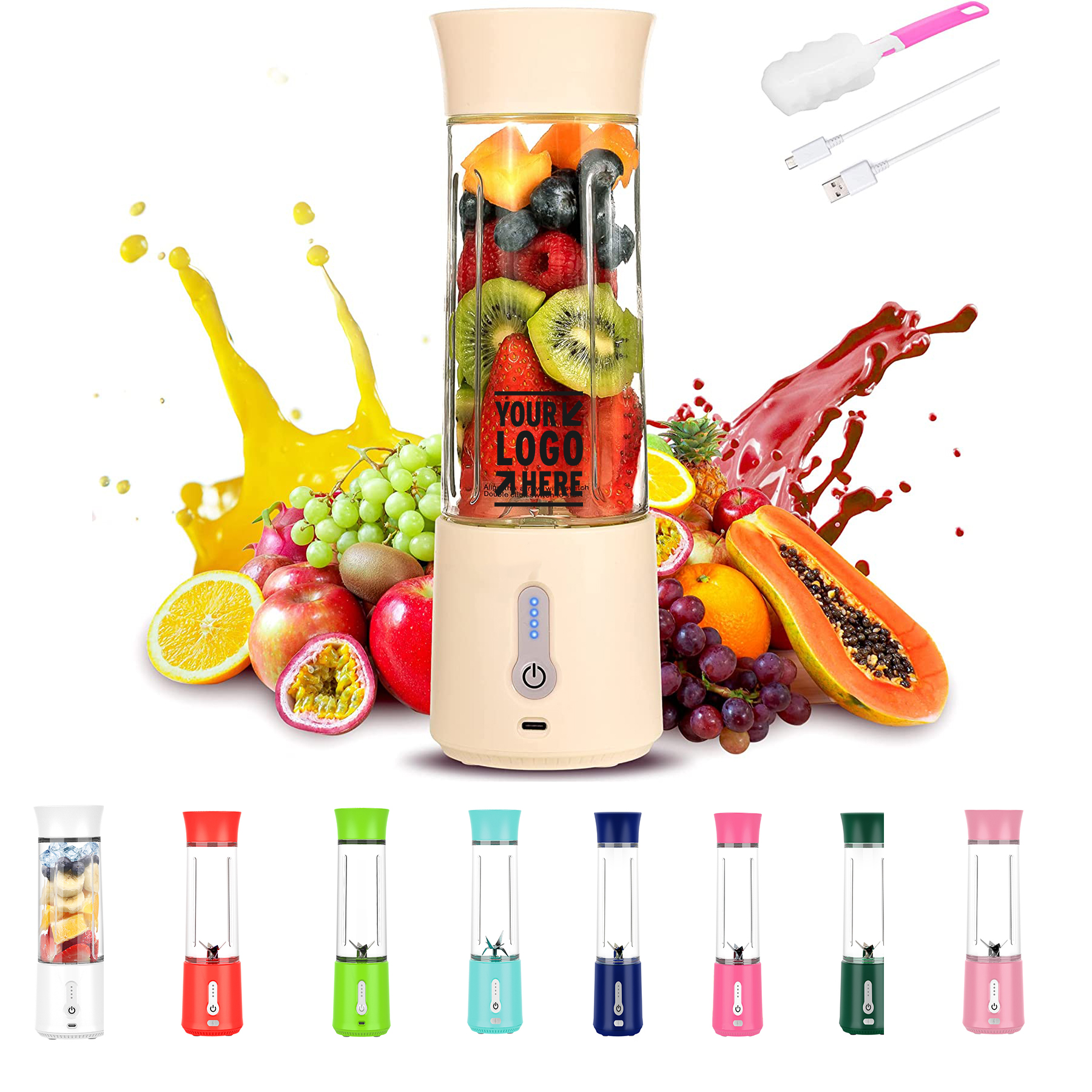 17.6 oz Capacity USB Portable Blender for Shakes and Smoothies 2