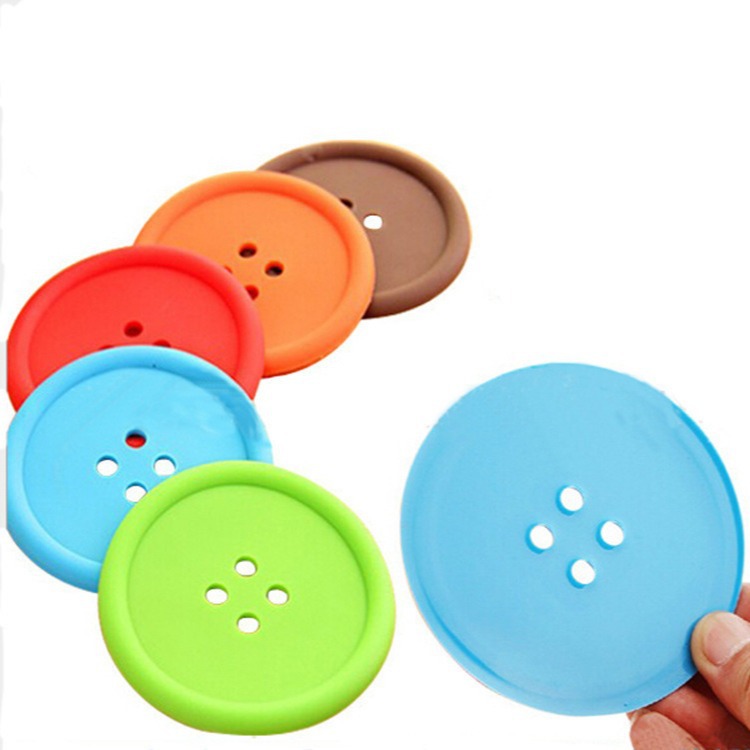 Silicone Button Shaped Coaster 5