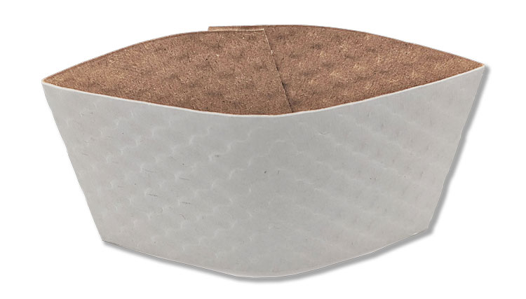 Small White Hot Cup Sleeves - Flexographic printed 2