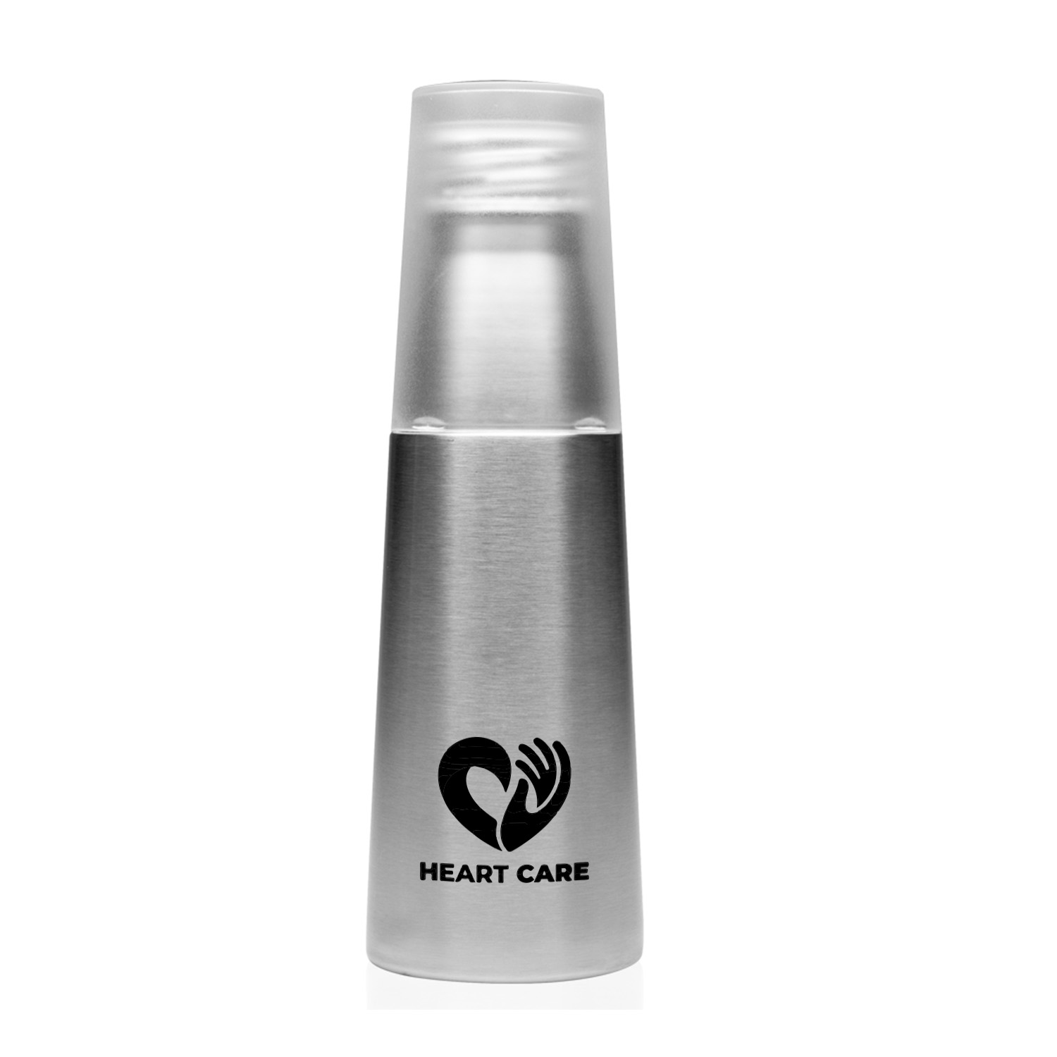 Stainless Steel Water Bottle - featuring Plastic cap and Cup, 17 oz.