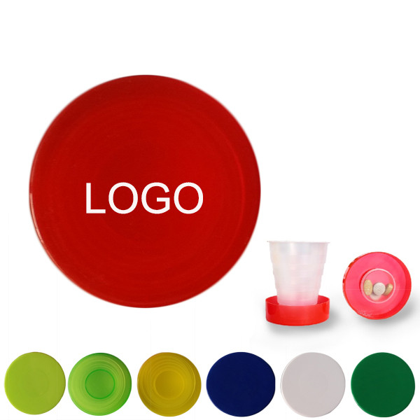 Plastic Folding Cup W/ Pill Box 2