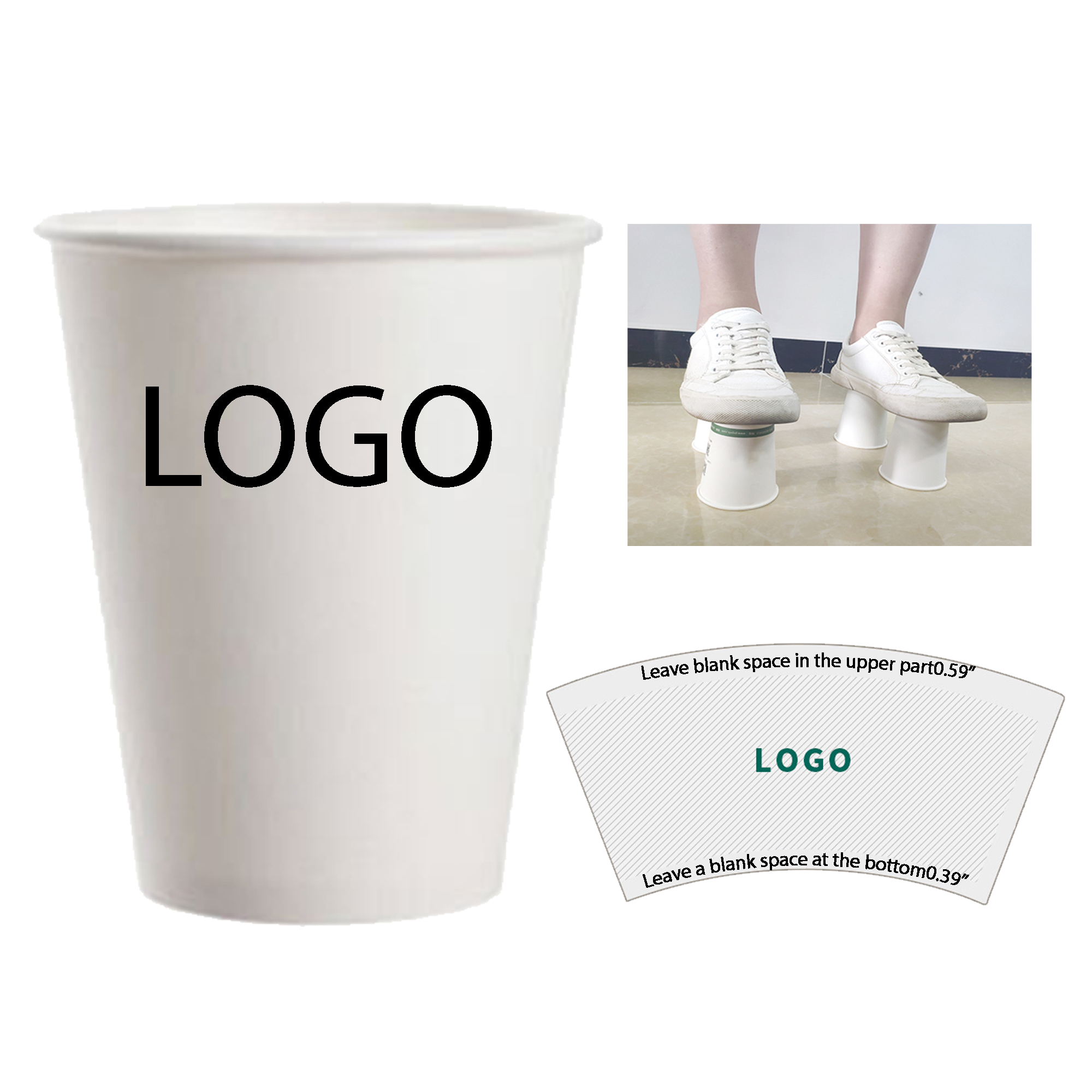 9oz Disposable Paper Cup Full Color Imprint 1