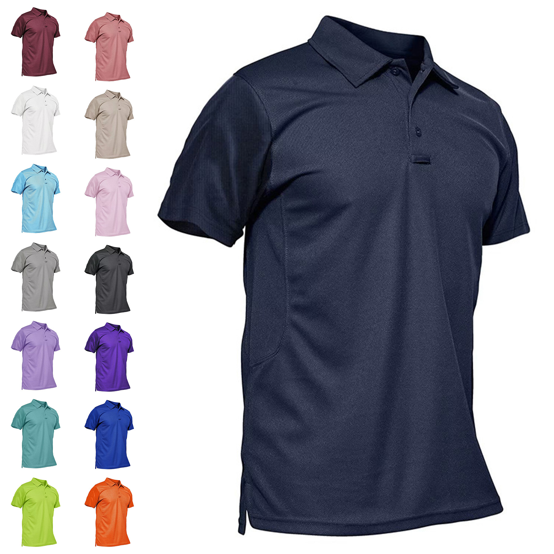 Men's Polo Shirt Quick Dry Performance Short 3
