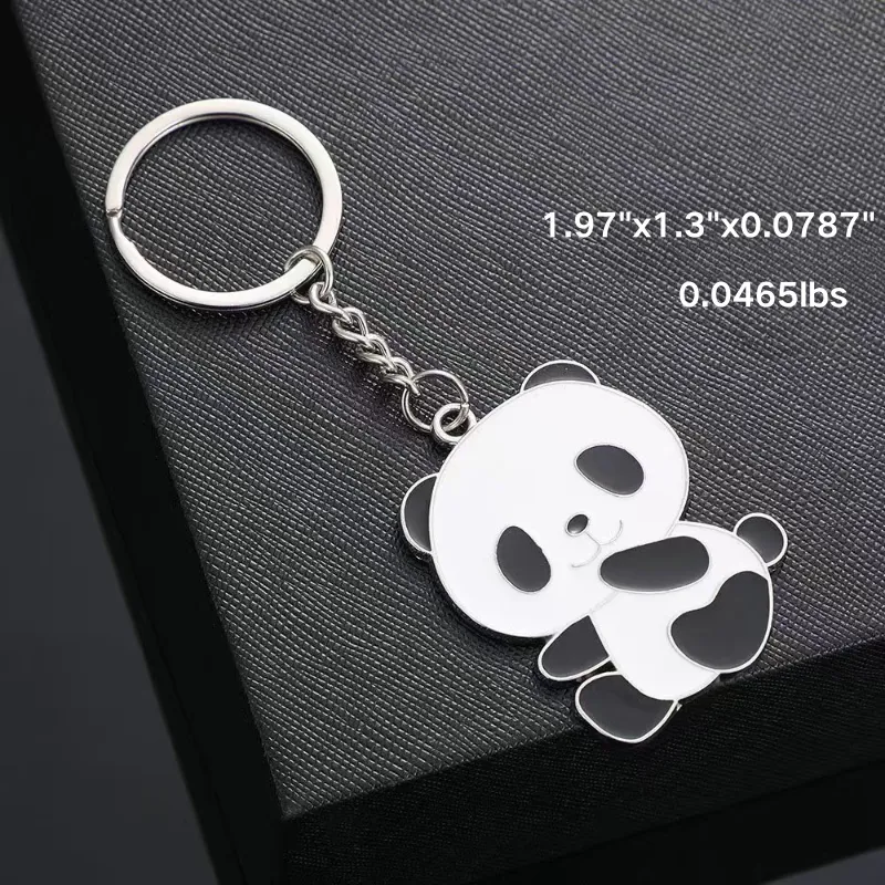 Cute Panda Metal Keychain 6