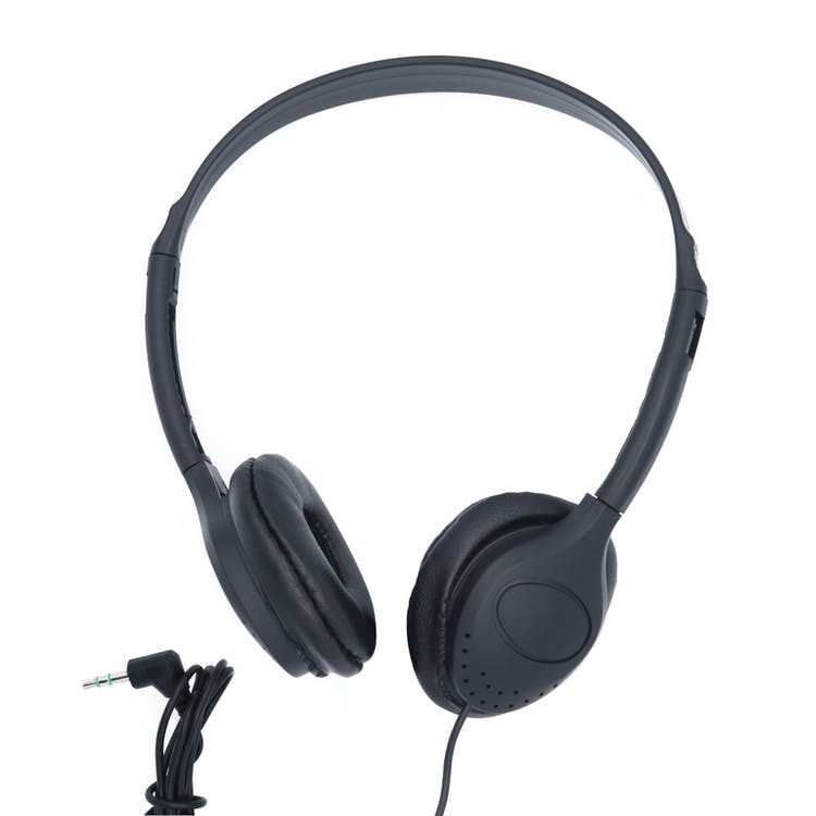 Headphones with Swivel Earpads - Black Lightweight 1