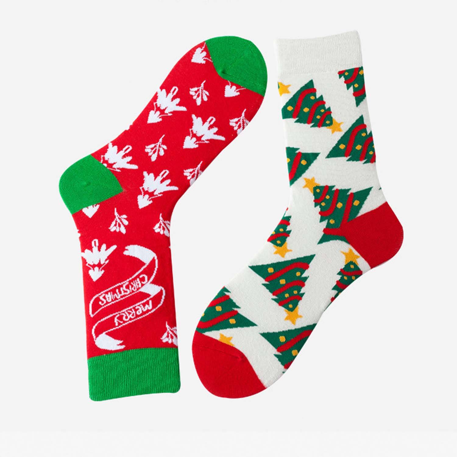 Autumn And Winter Fashion Mid Tube Christmas Socks 9