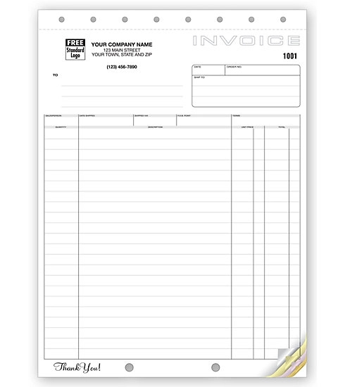 Shipping Invoices, Classic Design, Large 1