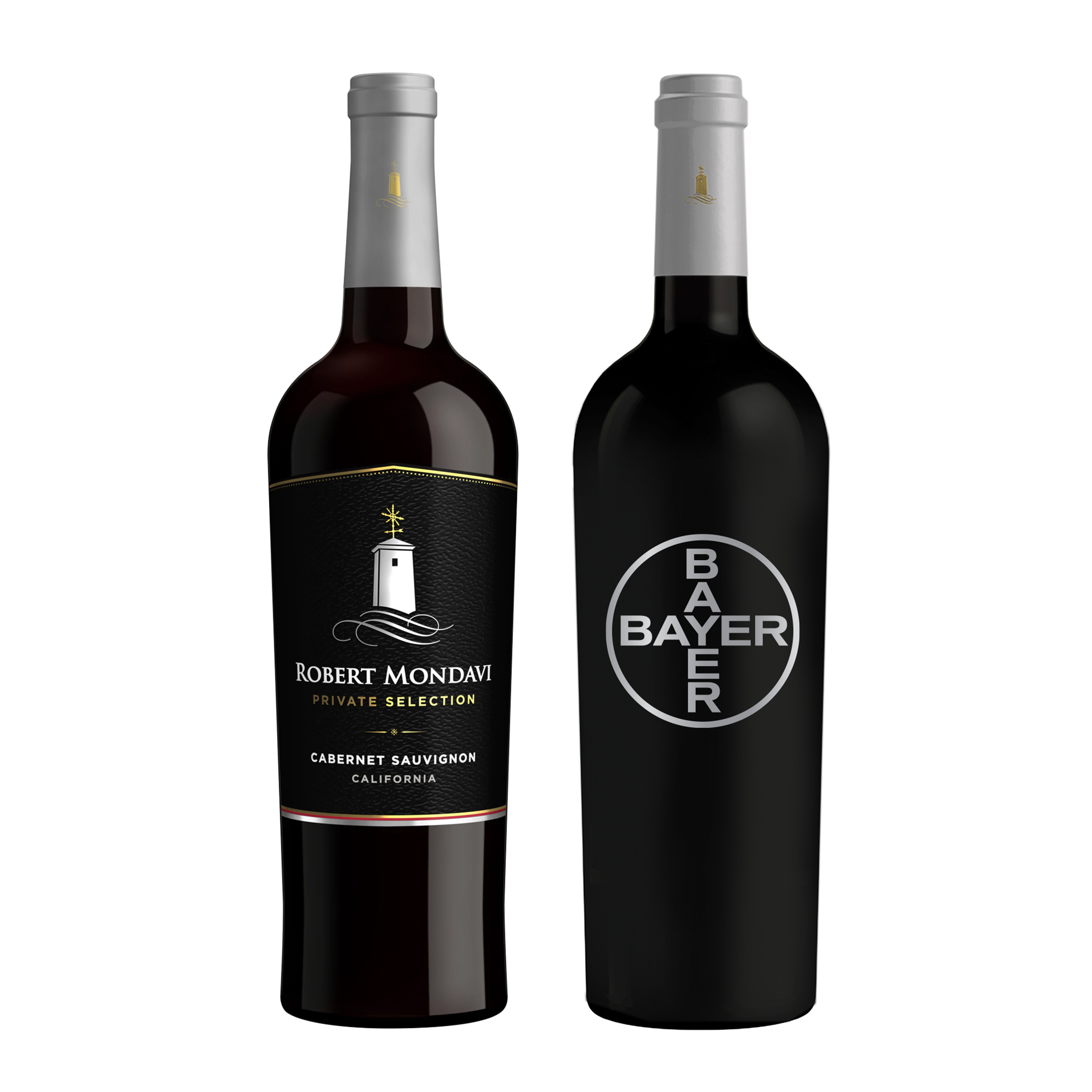 Etched Robert Mondavi Private Selection Cabernet Red Wine Bottle 1