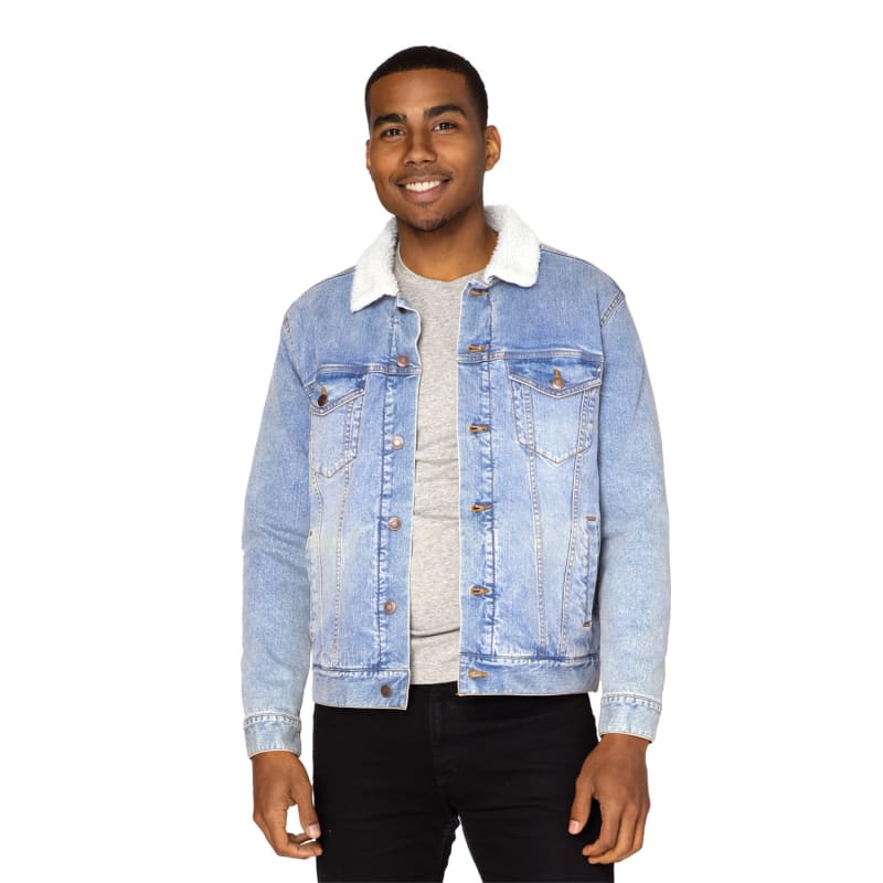 Threadfast Apparel Unisex Sherpa-Lined Denim Jacket 3
