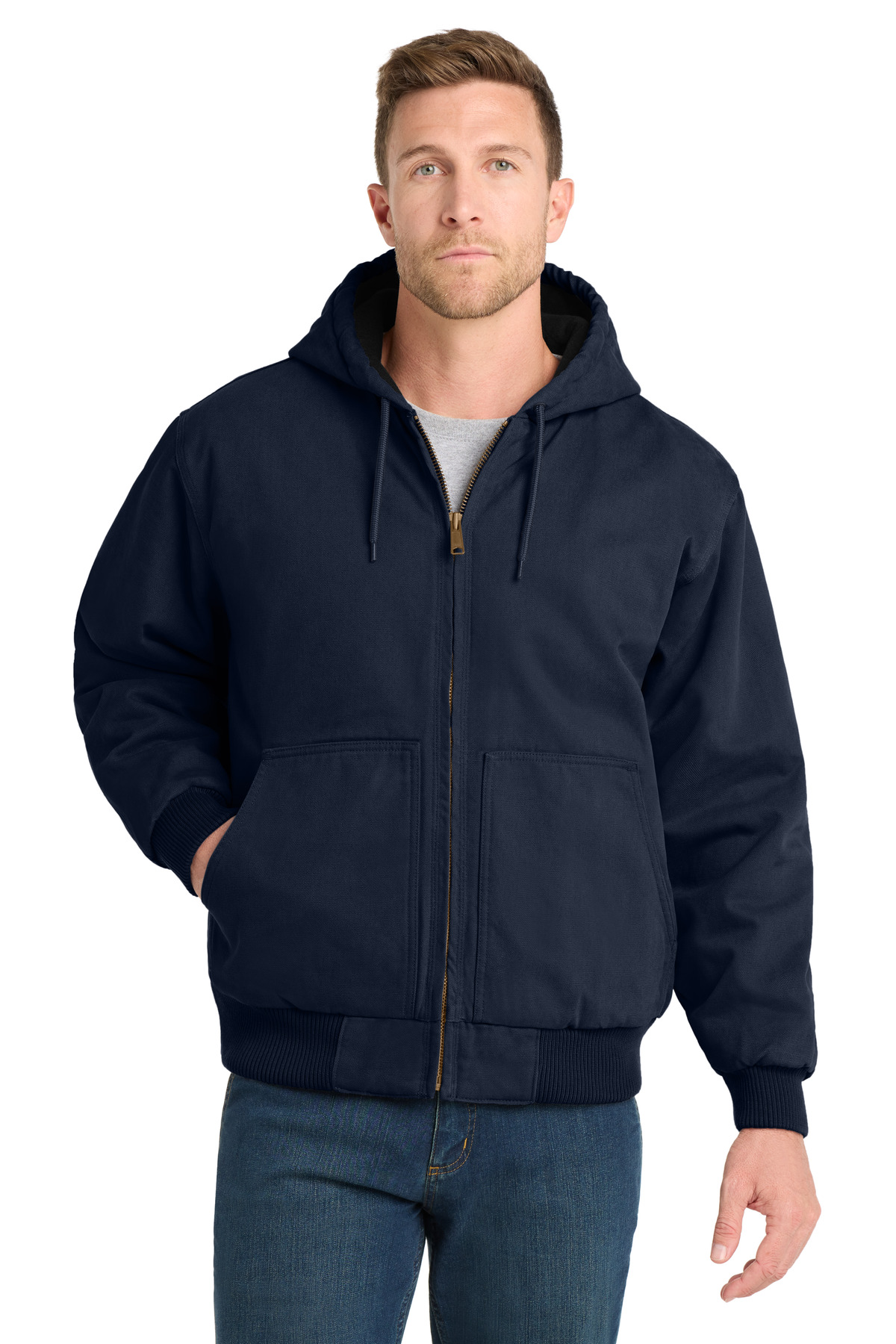 CornerStone Washed Duck Cloth Insulated Hooded Work Jacket. CSJ41 15