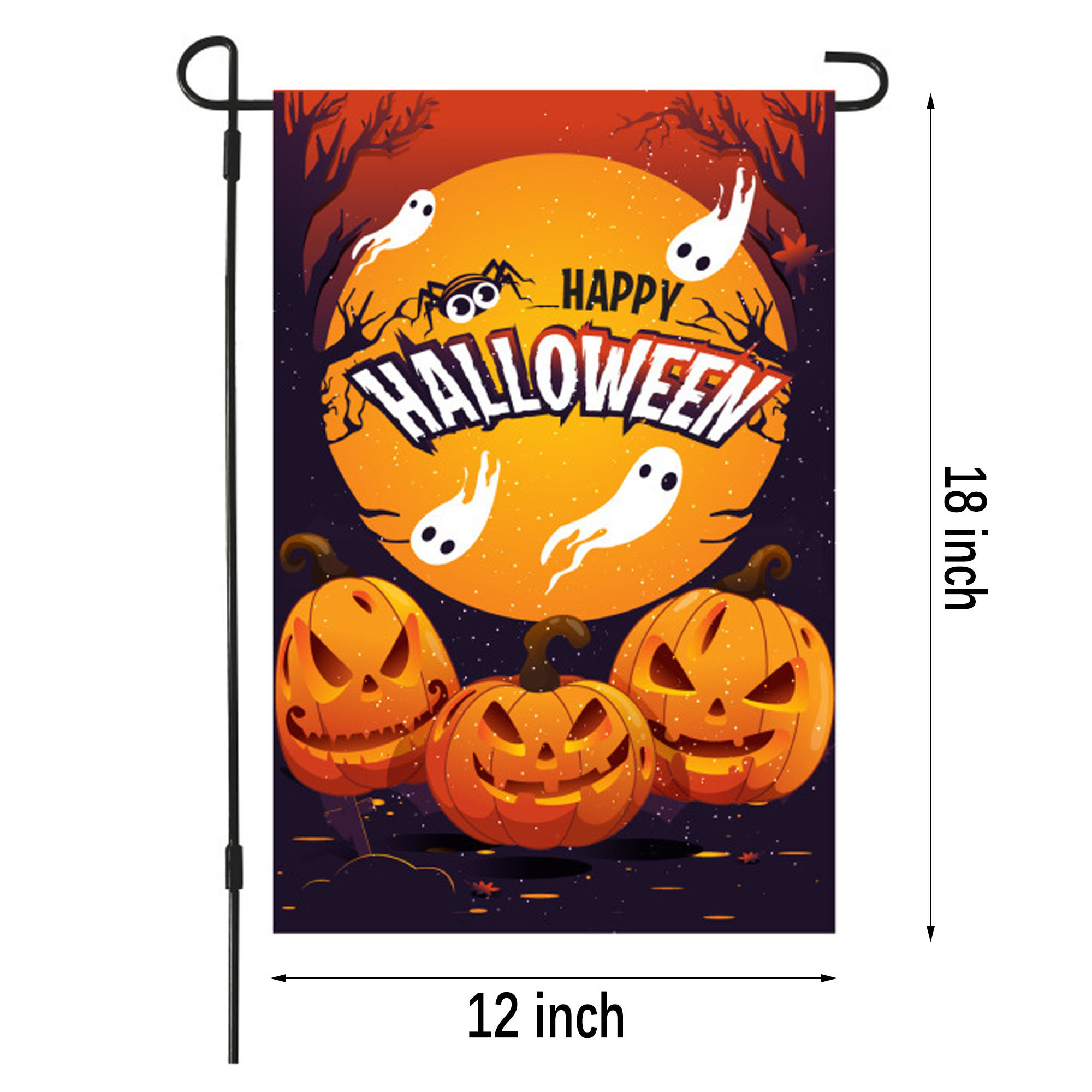 12" x 18" Halloween Garden Flag 2
