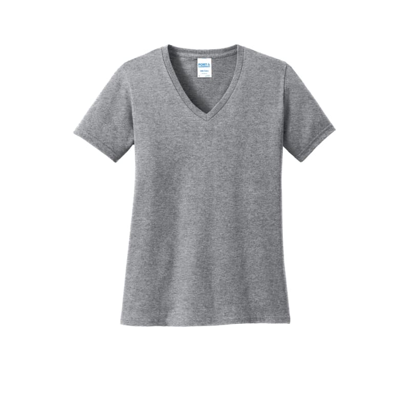 Port & Company Women's Core Cotton V-Neck Tee. 25