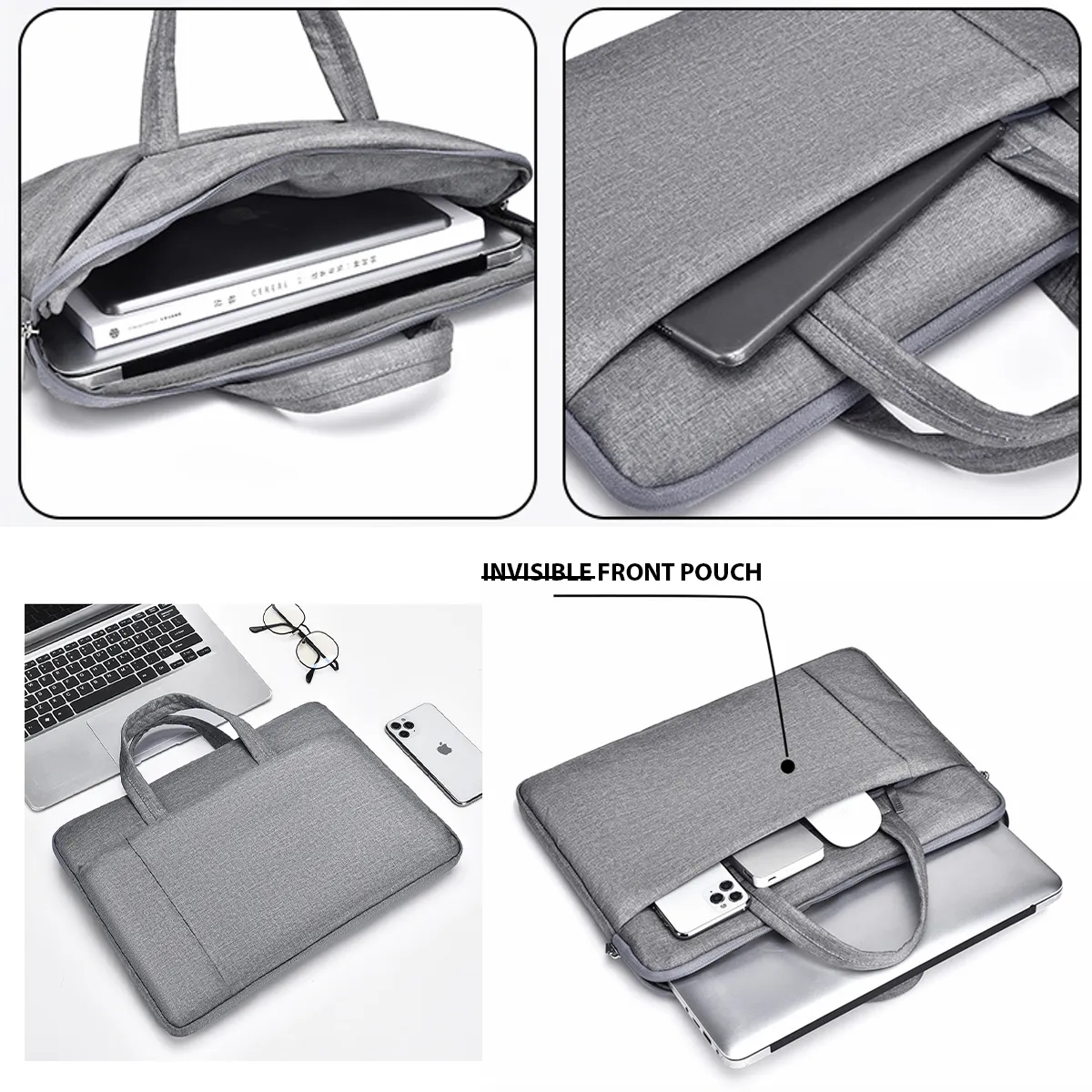 15.6 Inch Laptop Sleeve Carrying Case Handbags Messenger Bag 5