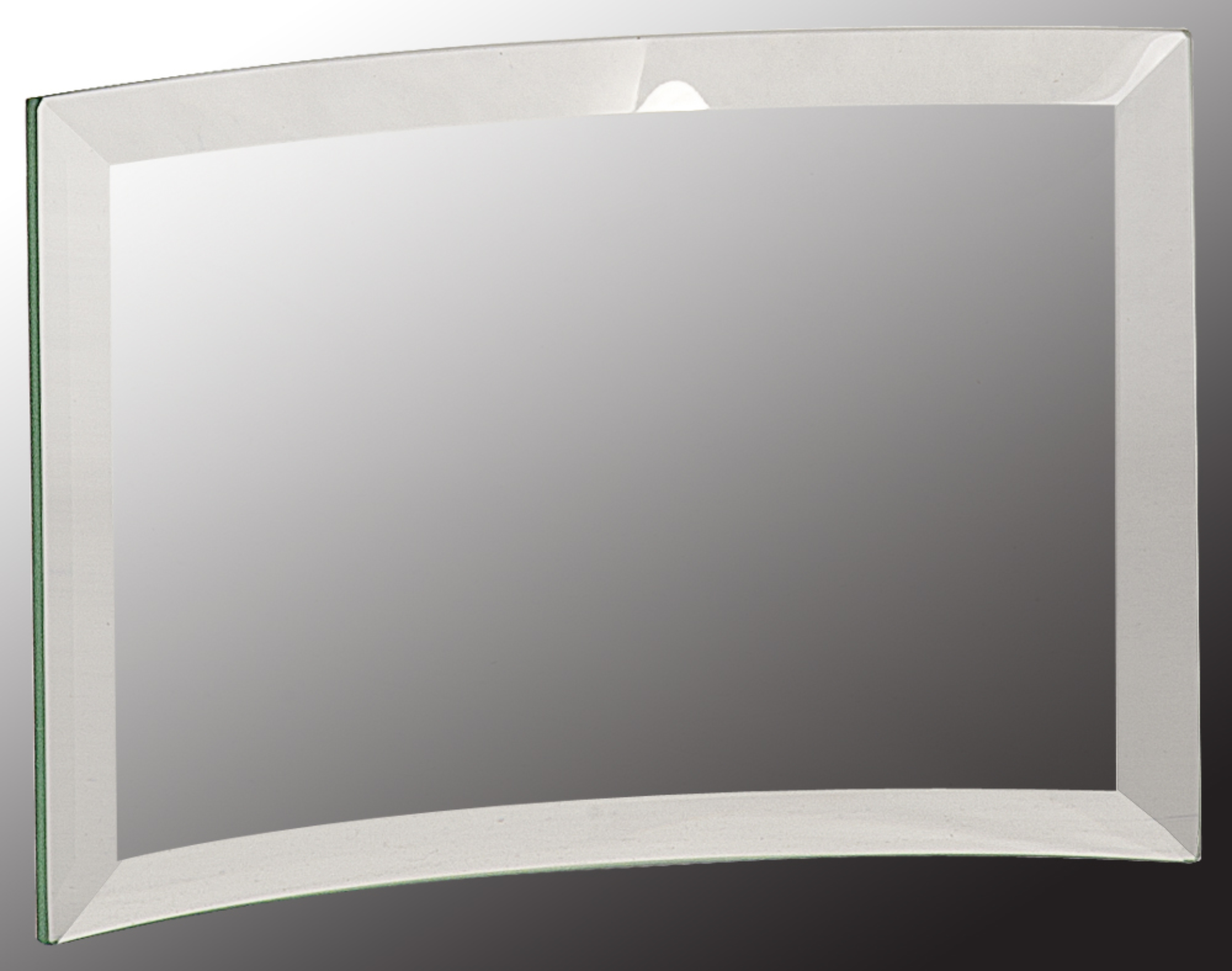 6" x 4" x 1/4" Jade Beveled Glass Crescent Award 3