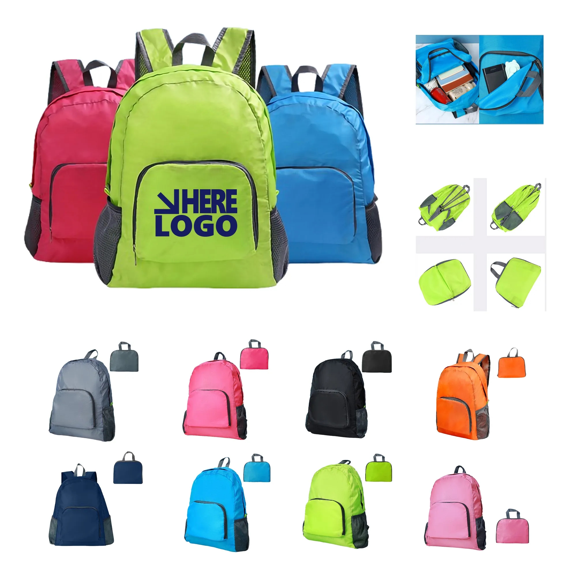 Travel Lightweight Foldable Waterproof Backpack MOQ50 12