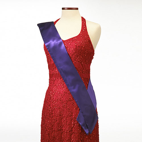 Purple Satin Pageant Sash 2