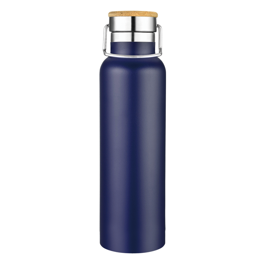 Smith 20oz Stainless Steel Bamboo Cap Water Bottle, custom water bottle with logo imprint 62