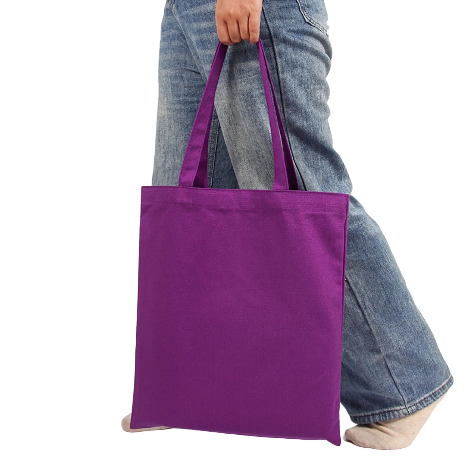 Pure Cotton Colored Hand-Held Canvas Bag 3